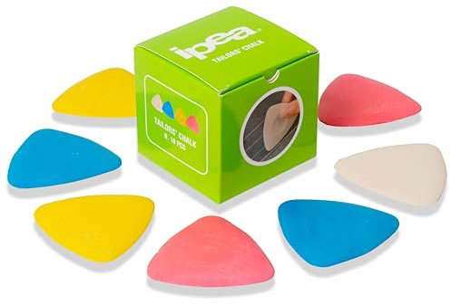 IPEA Craie Couture Colorées pour Tissus - 10 pièces - Made in Italy - Craies de Couture Triangulaire Professionnelle pour Marquage et Traçage de Lignes - Tissu Tailleurs Marquage et Artisanat