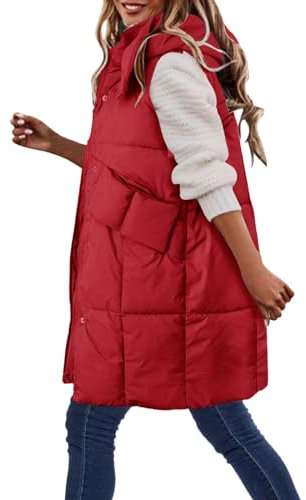 Cyber Sales Monday Longline Padded Gilet Womens Uk Ladies Linen Waistcoat Cropped Sleeveless Puffer Jacket Lady Quilted Jacket With Hood Womens Coat With Fur Hood Big Promotion Lightning Deals