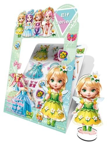 Puppen zum Anziehen aus Papier, magnetische Papier-Puppen – Kostüm zum Anziehen von Prinzessin, zum Spielen mit Puppen – Puzzle mit magnetischer Kleidung, kreative Puppe für