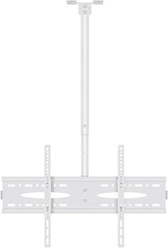 Verstellbare TV-Deckenhalterung für 101,6 - 152,4 cm (40 Zoll) LED-Flachbildfernseher bis zu 50 kg, Weiß, multifunktionaler TV-Tischständer mit 400 x 600 mm Kompatibilität.