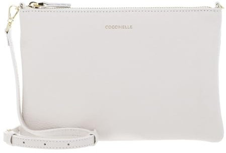 Coccinelle Leder Umhängetasche Best Crossbody Bag Blanco creme
