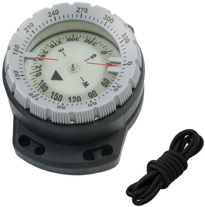 50 m Unterwasser-Tauchkompass, leuchtend, Handgelenk-Kompass, wasserdichtes Navigationswerkzeug mit elastischem Seil für Tauchen, Camping und andere Outdoor-Aktivitäten