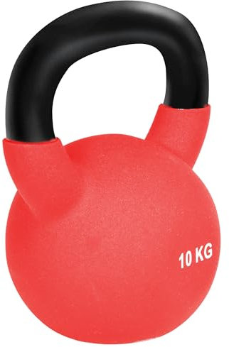 HOMCOM Soft Kettlebell, 10kg Kettle Bell with Non-Slip Handle for Home Gym Weight Lifting and Strength Training, Red