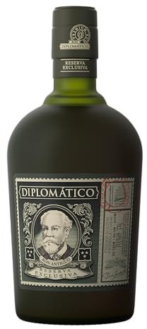 Diplomático Rhum Reserva Exclusiva - Spiritueux Venezuélien Complexe, Élégant et Doux - Un rhum ambré aux notes boisées & vanillées - Rhum à déguster pur, sur glace ou en cocktail - 70cl