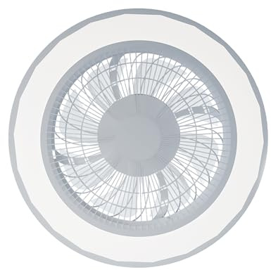 ARDES AIRGLOW AR5PL50 Ventilatore da soffitto Ø48 cm con motore DC 56 W, luce LED 3200 lm regolabile 3000–6000 K e telecomando per uso domestico