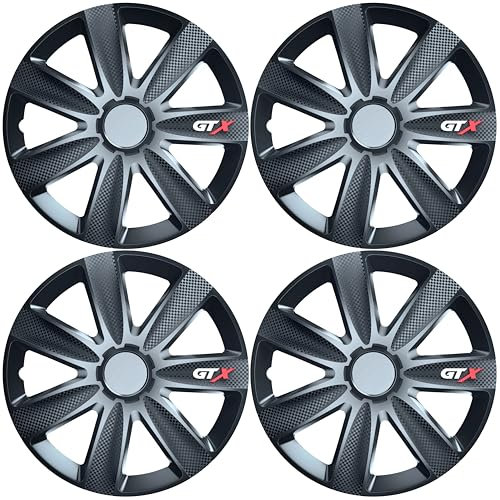 Versaco GTXCARBLK15 Auto Radzierblenden GTX Carbon Black 15 4er Set Universal passend für die meisten Fahrzeuge