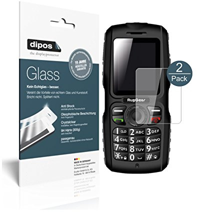 dipos 2x Displayschutzfolie 9H klar für RugGear RG100