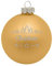 Deitert Weihnachtskugel mit Namen oder Wunschtext graviert, Ø 8cm, personalisierte Christbaumkugel aus Glas (matt), individueller Weihnachtsbaumschmuck mit Gravur, Tannen-Motiv, Gold