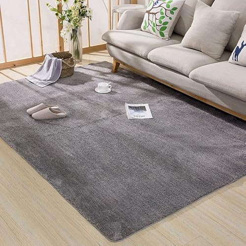 TEOV Grau rutschfeste Badematte 80 x 120 cm, Badteppiche Waschbar Badvorleger, Badezimmerteppich mit hoher Hydroskopizität Bad Teppich für Badewanne, Badezimmer, Wohnzimmer und Schlafzimme