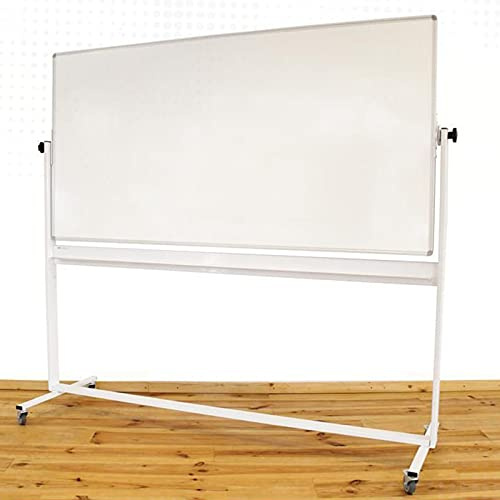 Whiteboard Drehtafel Mobil Pro Serie 110x150 cm | Mobiles Whiteboard Pro | Whiteboard auf Fahrgestell | Sam Creative Whiteboard