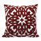 Alysheer Housse de coussin décorative brodée - 45,7 x 45,7 cm - Motif mandala classique bohème - 100 % coton - Pour canapé, salon (rouge bordeaux)
