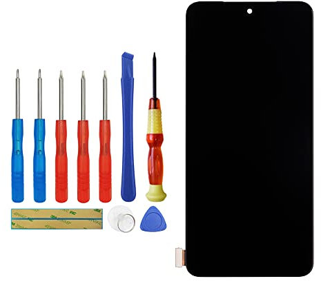 Vvsialeek Pantalla táctil de repuesto Super AMOLED compatible con MI Redmi Note 10 4G redmi Note 10s M2101K7AI LCD táctil, digitalizador de montaje con kit de herramientas, color negro
