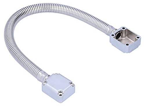 Door Cable Protector with 8pcs Screws, Stainless Steel Door Loop Cable Protector Wire Protective Tube for Access Control System