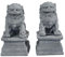 Mini Chinesische Steinlöwen Deko - Feng Shui Löwen Figuren Aus Sandstein Für Bonsai, Garten Und Zuhause - Traditionelle Wächterlöwen, 4,5 X 3 X 2,2 cm