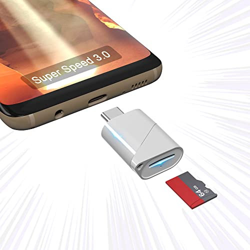 USB C Micro SD Card Reader 3.0 USB Type C OTG Micro SD Card Reader for Micro SD/TF, Micro SDHC, Micro SDXC Supports Capacity up to 256GB, USB C Micro SD Adapter for Windows, Mac OS X and Andriod