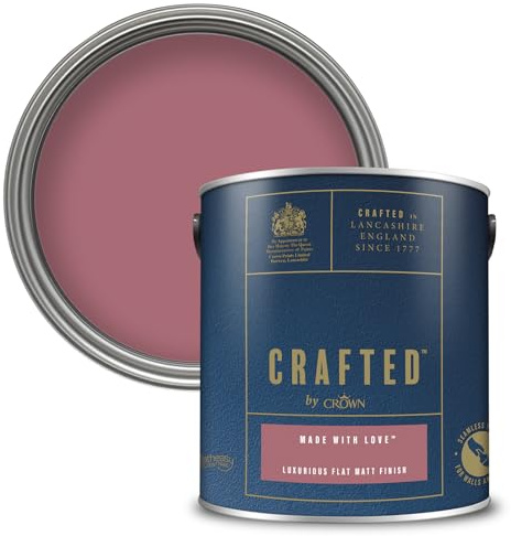 Crown CRAFTED Made With Love Matt Emulsion Blush Pink Paint 2.5L