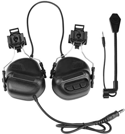Newin Star Tactical Headset the Fifth Generation, Hunting Air Soft Game Helmet Headphone Military Shooting Ear Protection (Black)