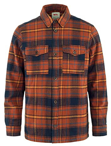 Fjällräven Herren Övik Lite Padded Shirt, Autumn Leaf/Dark Navy, XL