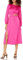 The Drop Robe Midi Soyeuse À Manches Longues et avec Découpes, Style Pudique, Jacob pour Femme, Rose Incandescent, XS