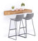 MOBILI FIVER, Barra de Bar Evolution 120x40, Madera Rustica, Mesa Flotante para Bares y Restaurantes, Cocina, Made In Italy