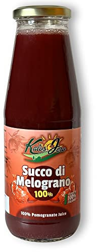 Spremuta Succo di Melograno 720ml 100% Puro e Naturale, in Vetro, Prodotto con Frutta Fresca e di Stagione - Kalos Jero