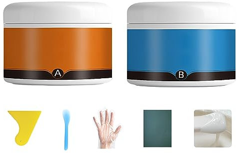 Bath Repair Kit, 200g Shower Tray Repair Kit Waterproof Bathtub Repair Kit Leak-Proof Ceramic Sink Repair Kit Bath Enamel Repair Kit with Super Adhesion for Scratch, Holes, Cracks (White)