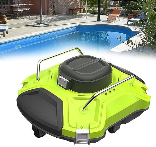 RayGenius Robotic Pool Cleaner Aspirateur de Piscine Automatique avec stationnement Automatique continu Pendant 120 Minutes pour Les piscines creusées/Hors Sol jusqu'à 1000 Pieds, Vert