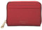 Petit Portefeuille Femme Format Court - Porte-Monnaie Carte Tout-en-Un Similicuir Zippé - Chic Léger - Rouge Foncé