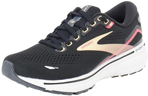 Brooks Damen Ghost 15 Sneaker, Black Orange Raspberry, 39 EU