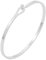 SIXDUTON Armreif Gold Damen Edelstahl Einfache Stil Liebe Freundschaft Armband Glatt Poliert Oval Armspangen-Armband Schmuck Geschenke für Frauen (Silber)