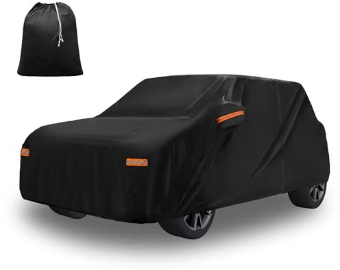 X AUTOHAUX All-Weather Car Cover for Mini Cooper 2DR (2002-2021) - Waterproof, UV-Resistant, and Windproof with Door Zipper, 210D-PU Material