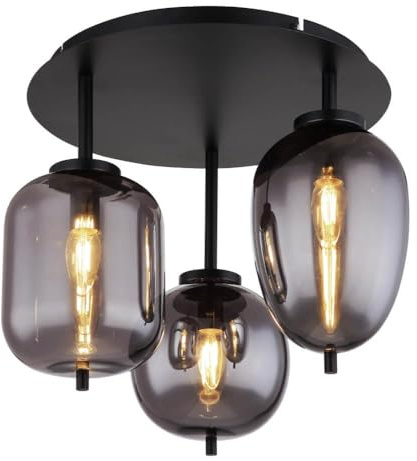Globo Deckenleuchte Blacky 3-flammig schwarz – 15345-3D