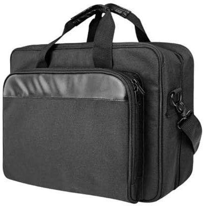 AMIUHOUN Portable Printer Carry Bag, Padded Shoulder Strap, Printer Carry Bag for Travel, Easy to Use, Fine Workmanship, black