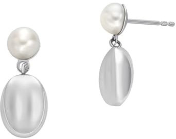 Skagen Damen-Ohrring Agnethe Pearl Silver Edelstahl, SKJ1835040