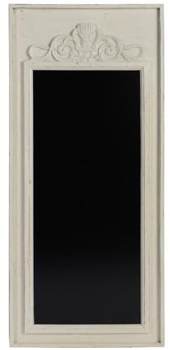Pizarra decorativa vintage en color crema decorada para gastronomía, pizarra de madera en estilo rústico, soporte para escribir en la cocina, pizarra de tiza de 89 cm para colgar, tope de clientes,