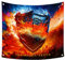Zeaiicess Musikband Tapisserie Judas Rock Band Flaggen Unbesiegbares Schild Metallband Priester Poster 70er 80er 90er Jahre Punk Band Banner für Zimmer Bar Party Dekor 4x4