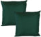 JACK 2er Set Outdoor Kissenhülle Kissenbezug 50x50cm Wasserfest Sitzkissen Lounge Kissen Garten Stuhl Lotus Effekt, Farbe:Dunkelgrün