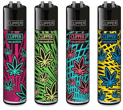 Clipper Feuerzeuge 4er Set (Leaves #40)