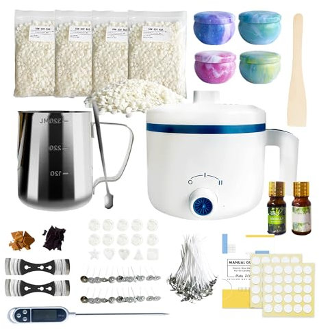 VUSIBA Candle Making Kit with Wax Melting Pot,DIY Scented Candle Kit for Adult Beginner,Make Your Own Candles
