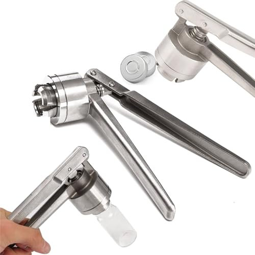 WhAeoy Sertisseuse De Flacons De 13 À 32 Mm (entièrement en Aluminium), Sertisseuse De Bouteilles en Acier Inoxydable, Machine À Sceller Les Bouteilles Portative, Bouchage Rapide,13mm