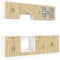 vidaXL 8-TLG. Küchenschrank-Set Kalmar Sonoma-Eiche Holzwerkstoff, Küchenzeile Einbauküche, Schrank-Set, Unterschrank, Küchenschrank, Hängeschrank