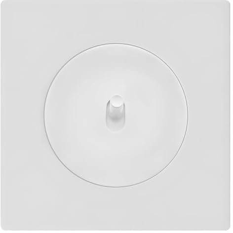 Fontini Va-et-vient blanc avec manette blanc glossy DOM et plaque simple blanc – Élégance sobre et fonctionnalité pratique