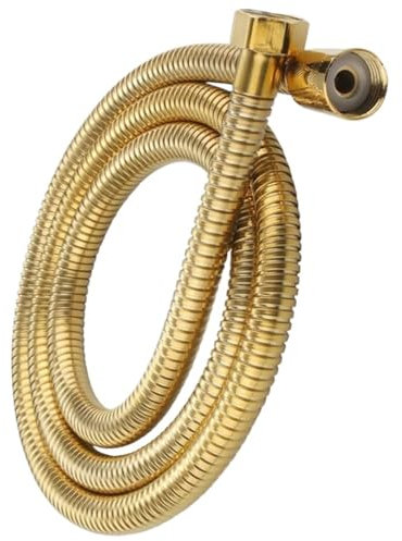 Tuyau de douche extra long, Tuyau de douche Flexible en acier inoxydable doré, Long, for salle de bain, douche, Extension de tuyau d'eau, tuyau de plomberie, Tube de traction(60cm)