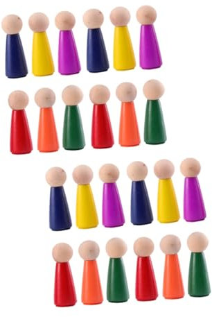 Abaodam 2 Sätze Graffiti-marionette Graffiti Unfertiges Holzhandwerk Holz Puppe Puppen Aus Holz Puppen Zum Manuellen Malen Diy-graffiti-puppen Puppe Malen Hölzern 12 Stück * 2