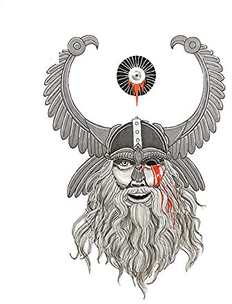 13 cm x 9,9 cm für Odin Vinyl Auto Aufkleber Motorrad Helm Klimaanlage Persönlichkeit JDM