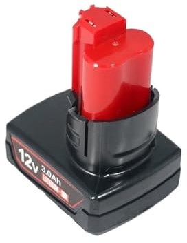 Batterie M12 12 V 6 Ah for perceuse à Main, Accessoires for Outils électriques compatibles avec Milwaukee 48-11-2402, 48-11-2411 et 48-11-2401(3.0Ah-1pcs)