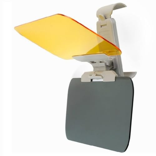 KOMUNJ Car Sun Visor with Polarized Glare Protection, 2 in 1 for Day and Night Anti-Glare, Adjustable Car Sunshade Night Vision Extender for Vehicle for Safe Driving UV Filtering