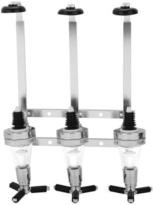 CROWNSHOP 3/4/6 Bottle Optics Stands Wall Mounted Bottle Stand Wine Spirit Drink Dispenser Bar Shot Optics Measurer for Home Kitchen Bar (3 Bottle)