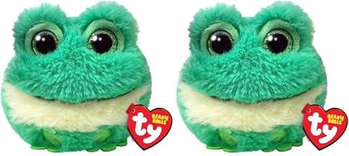 TY Gilly Frosch Beanie Ball 7cm - Quetschbare Beanie Baby Weiche Pluschtiere - Sammelbares Kuscheliges Stofftier (Packung mit 2)