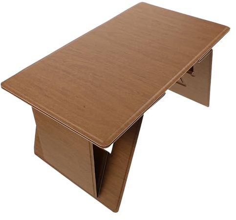 CAXUSD Foldable Laptop Stand Portable Pu Leather High-density Board Ergonomic Laptop Riser for Bed Travel Waterproof